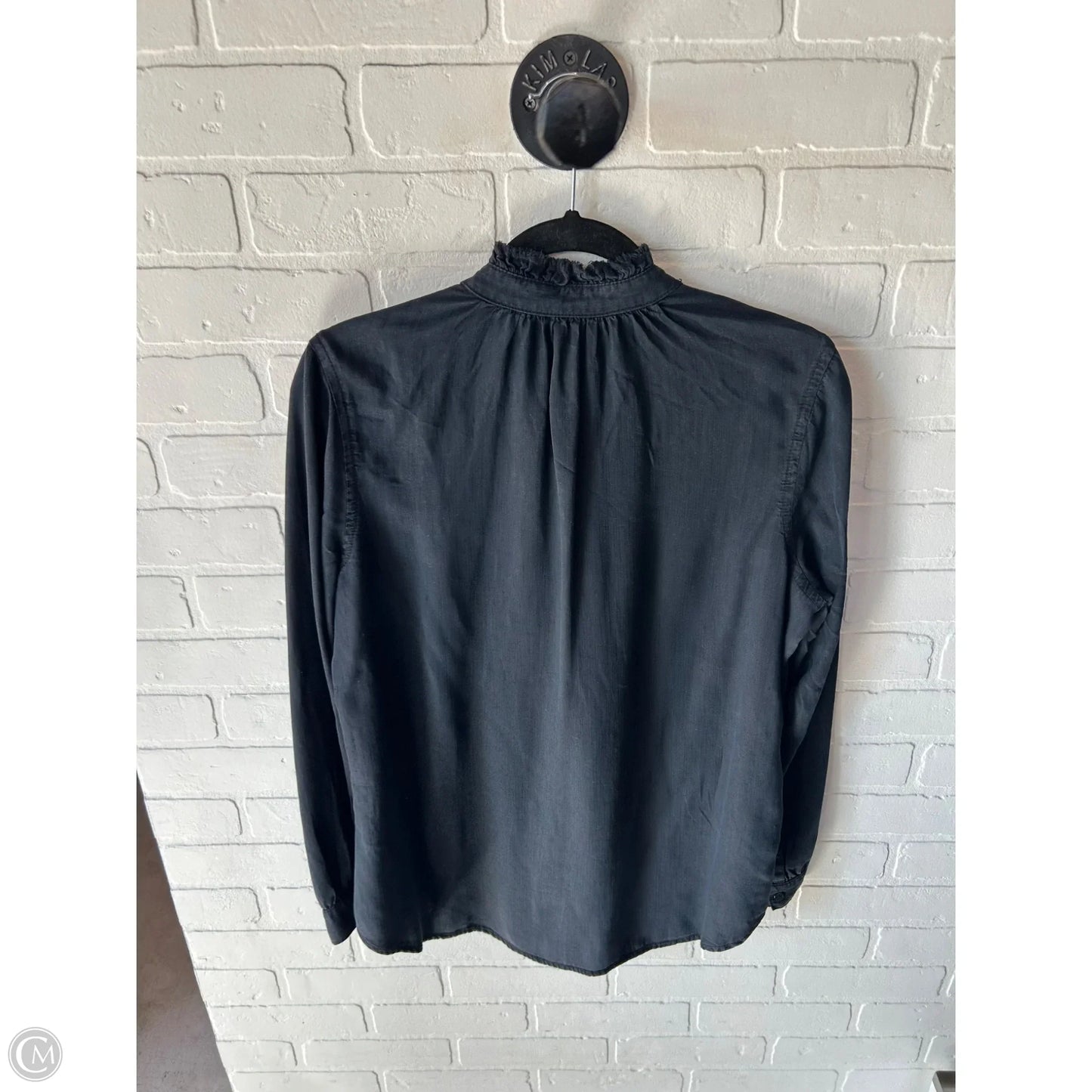 Top Long Sleeve By Gap In Black, Size: L