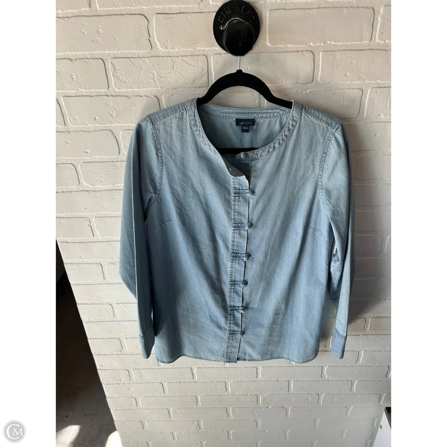Top Long Sleeve By J. Jill In Blue Denim, Size: S