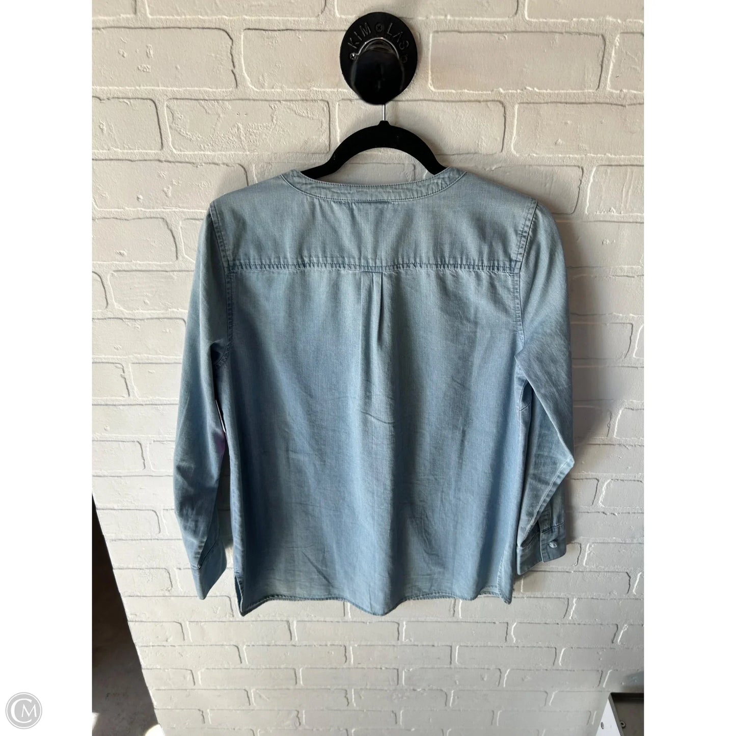 Top Long Sleeve By J. Jill In Blue Denim, Size: S