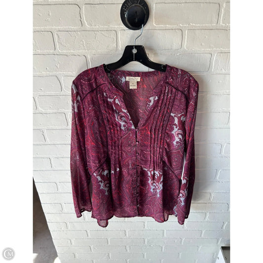 Top Long Sleeve By Lucky Brand In Purple, Size: M