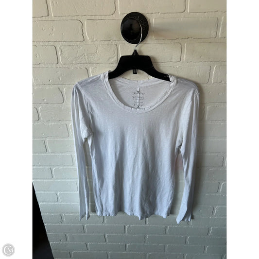 Top Long Sleeve Basic By Velvet In White, Size: M