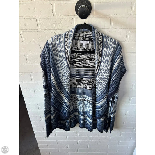 Sweater Cardigan By Charter Club In Blue & White, Size: Xl
