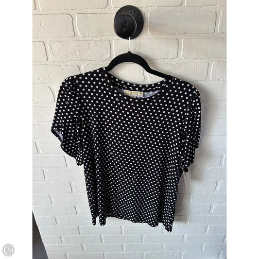 Top Short Sleeve By Michael By Michael Kors In Black & White, Size: L