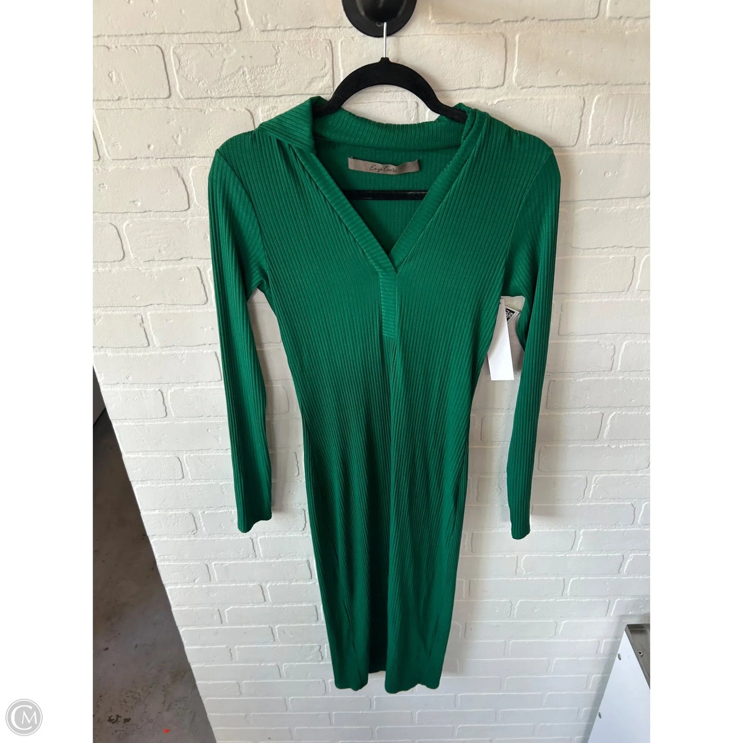 Dress Casual Midi By Cmc In Green, Size: S