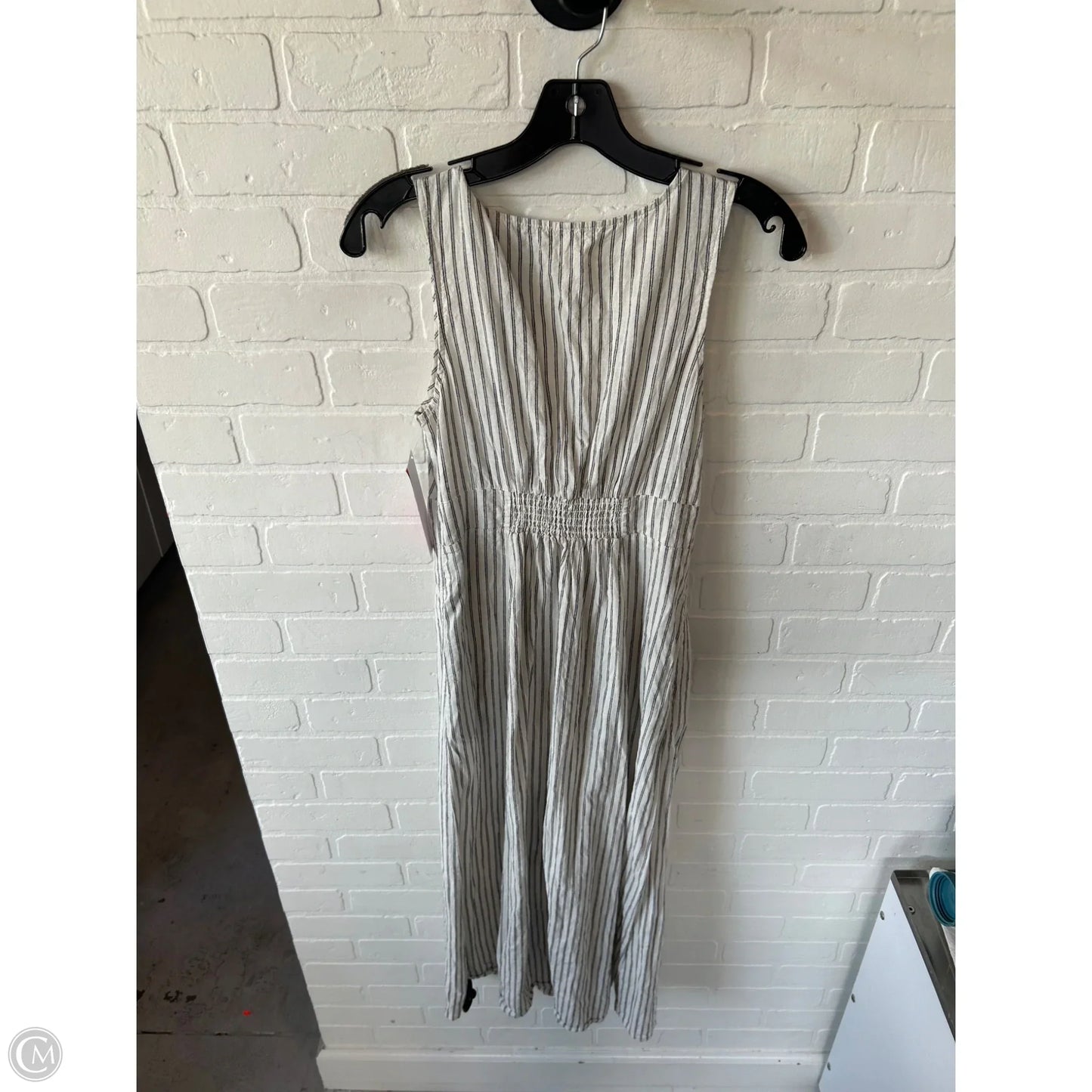 Dress Casual Midi By Marine Layer In Black & Cream, Size: S