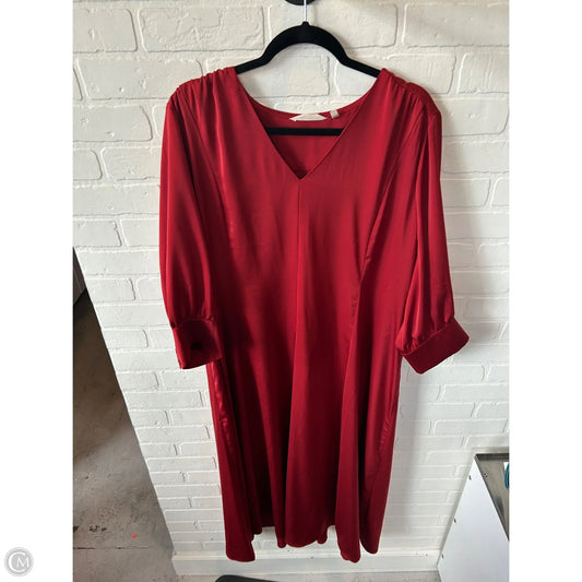 Dress Casual Maxi By Soft Surroundings In Red, Size: 2x