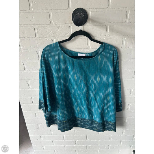 Top 3/4 Sleeve By Pure Jill In Blue, Size: 2x