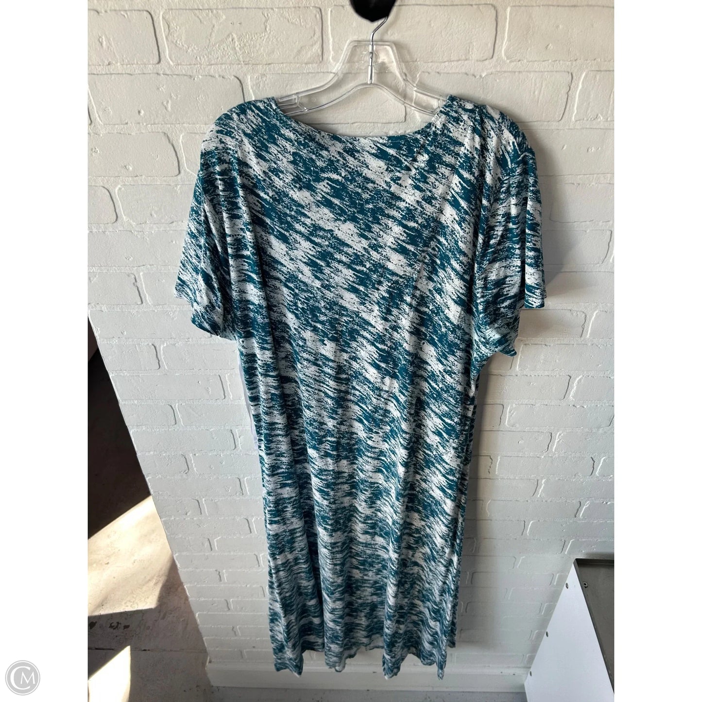 Dress Casual Maxi By Soft Surroundings In Blue & White, Size: 3x