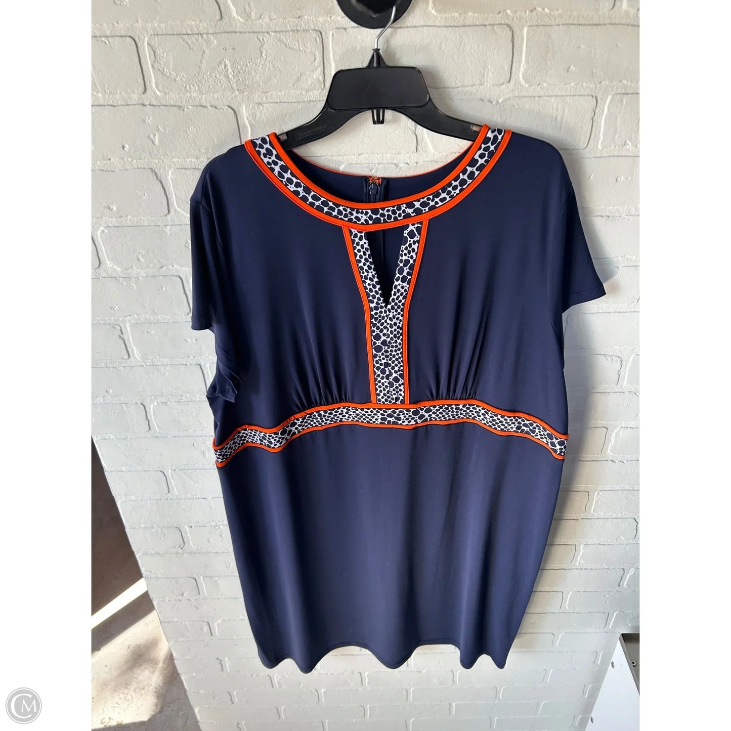 Dress Work By Michael By Michael Kors In Blue & Orange, Size: 2x