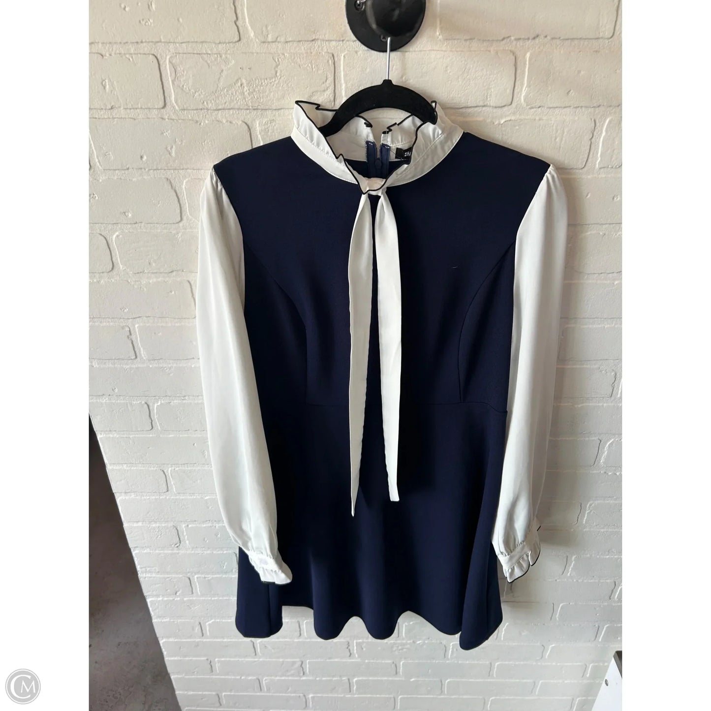 Dress Work By Allegra K In Blue & White, Size: L