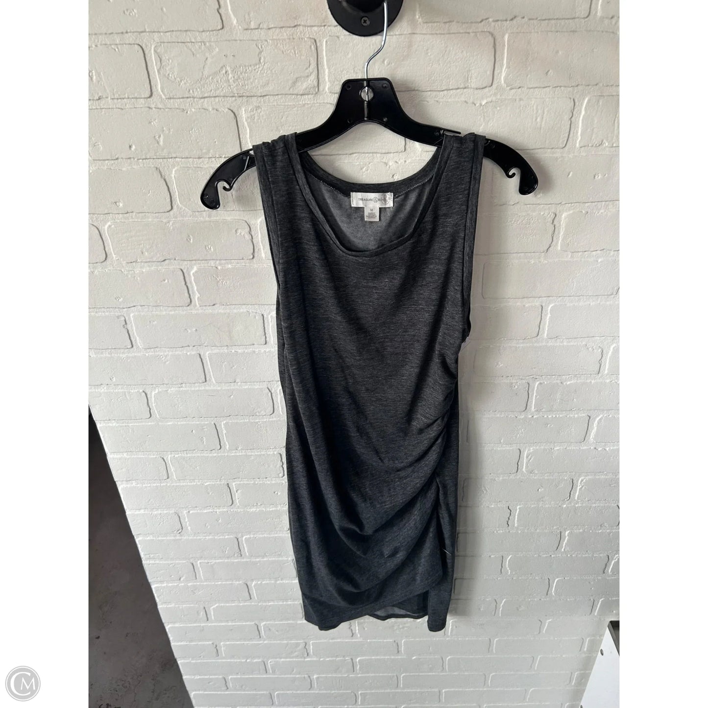 Dress Casual Midi By Treasure And Bond In Grey, Size: M