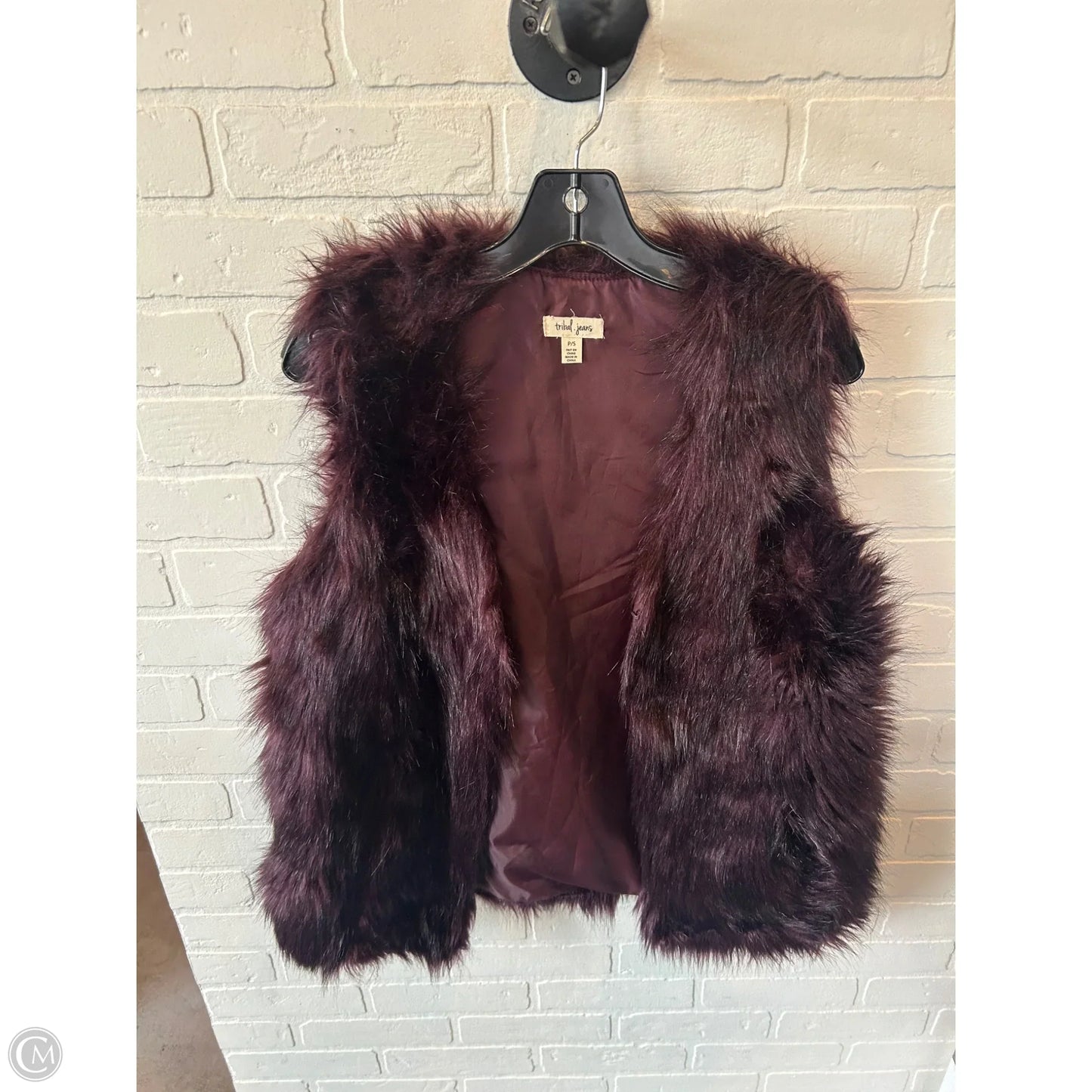 Vest Faux Fur & Sherpa By Tribal In Purple, Size: S