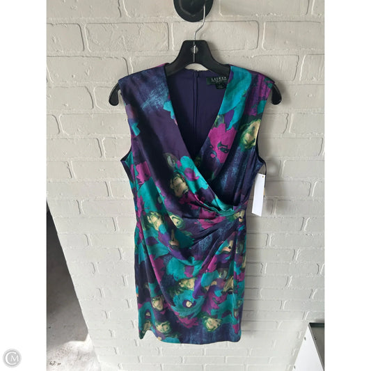 Dress Work By Lauren By Ralph Lauren In Purple, Size: M