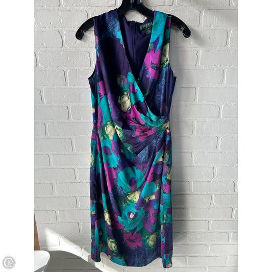 Dress Work By Lauren By Ralph Lauren In Purple, Size: M