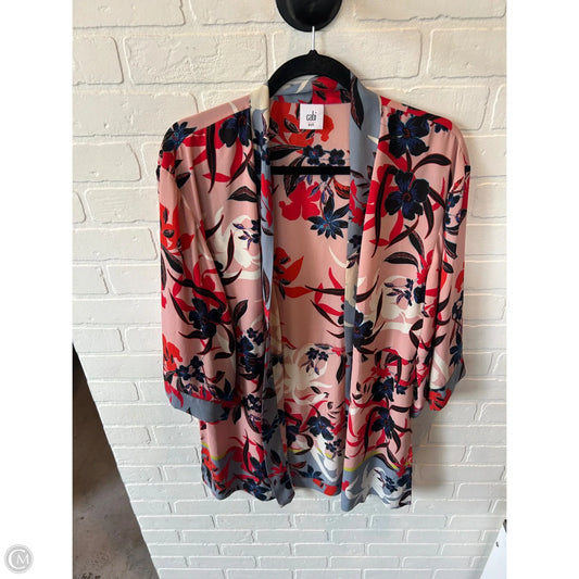 Kimono By Cabi In Black & Pink, Size: Xs