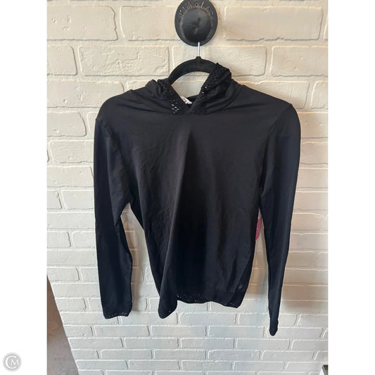 Athletic Top Long Sleeve Hoodie By Fabletics In Black, Size: L