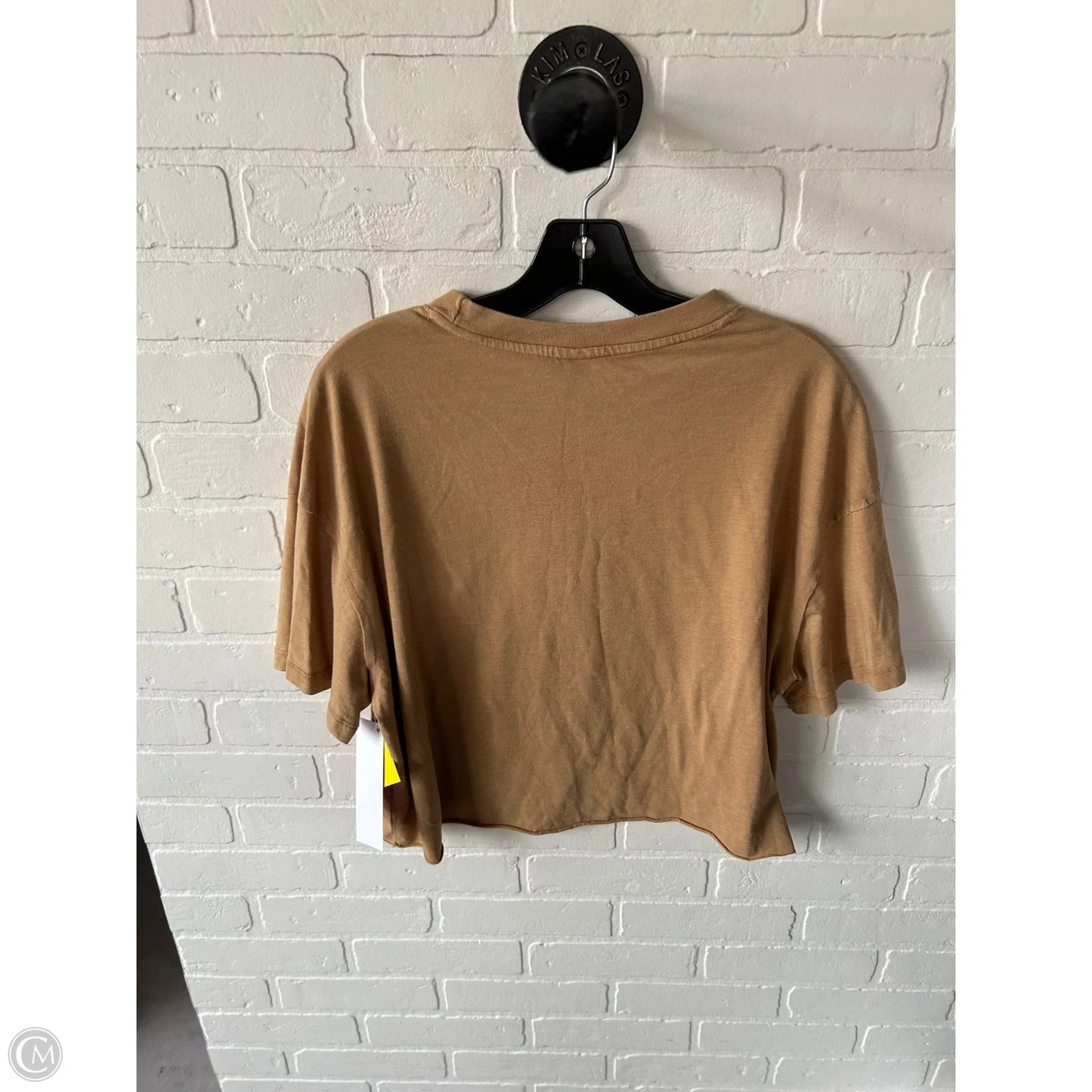 Top Short Sleeve Basic By Wild Fable In Tan, Size: M