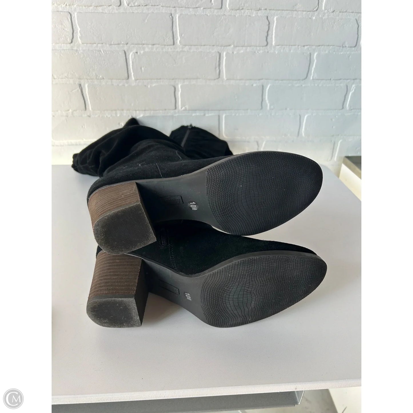 Boots Knee Heels By Cmc In Black, Size: 10