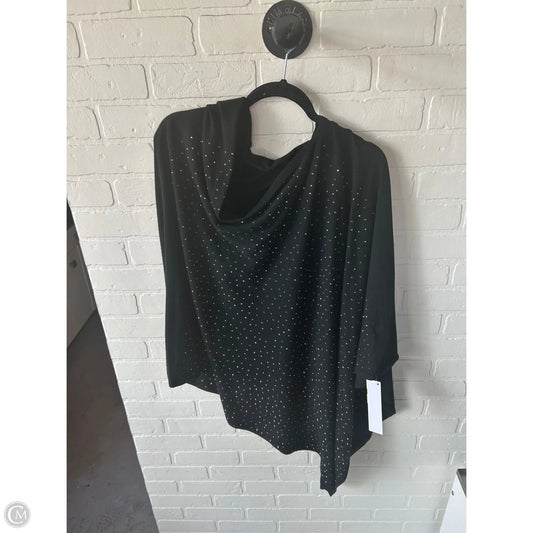 Poncho By Vila Milano In Black & Silver, Size: 1x