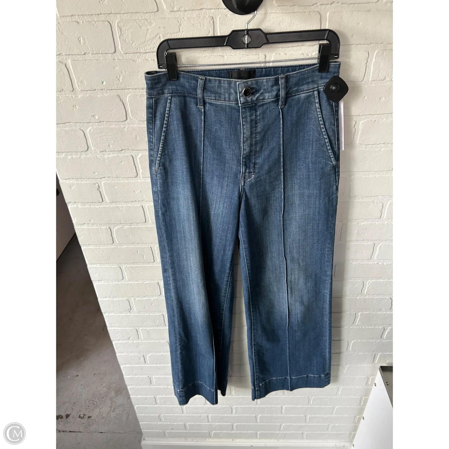 Jeans Wide Leg By White House Black Market In Blue Denim, Size: 6