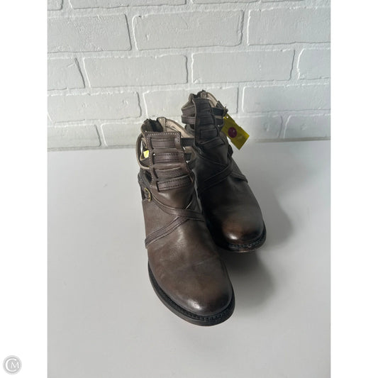 Boots Ankle Heels By Freebird In Brown, Size: 8