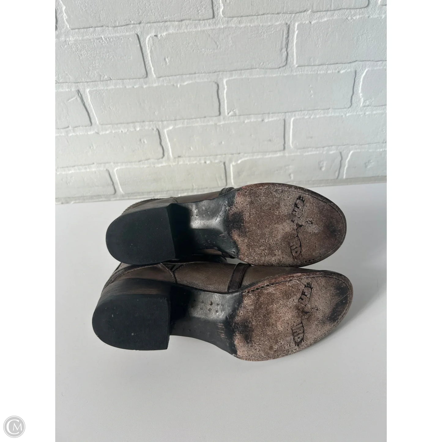 Boots Ankle Heels By Freebird In Brown, Size: 8