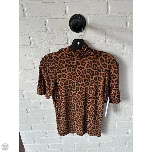 Top Short Sleeve By Michael By Michael Kors In Black & Brown, Size: Xs