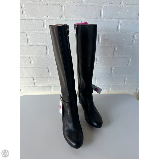 Boots Knee Heels By Clothes Mentor In Black, Size: 7