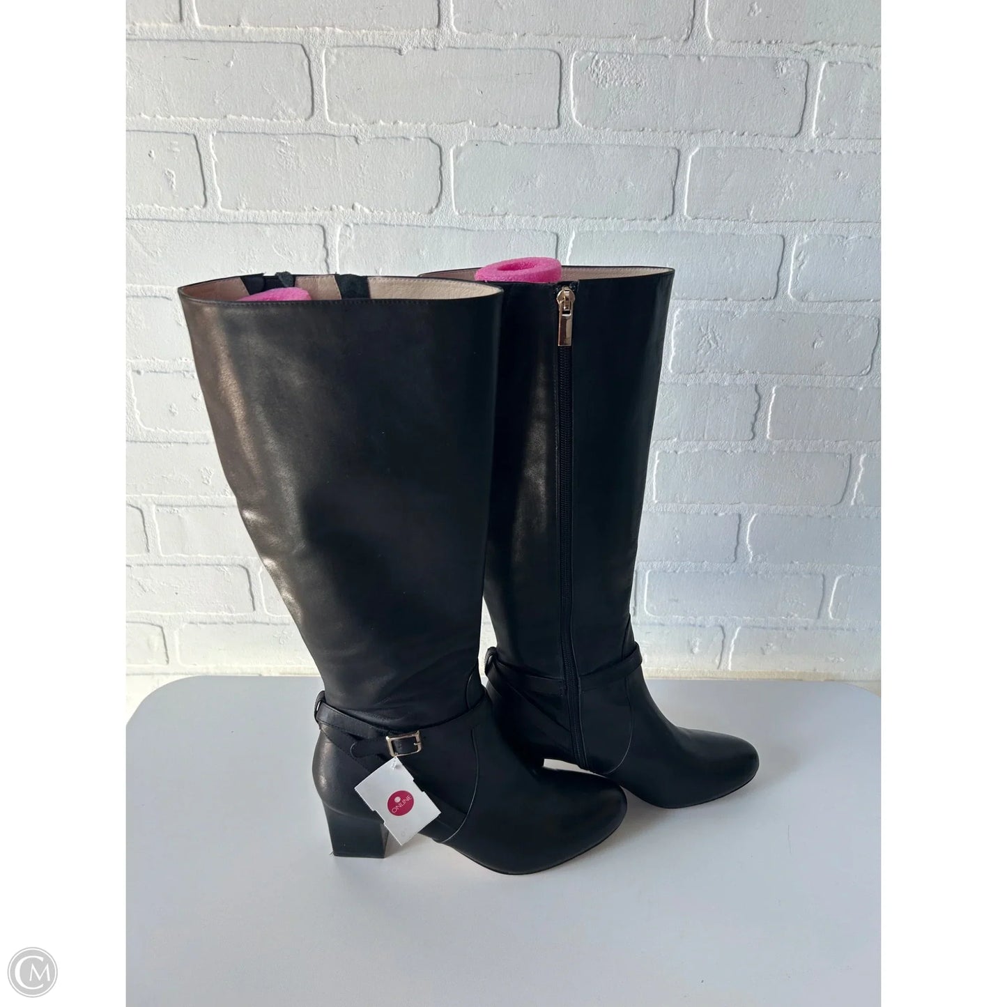 Boots Knee Heels By Clothes Mentor In Black, Size: 7