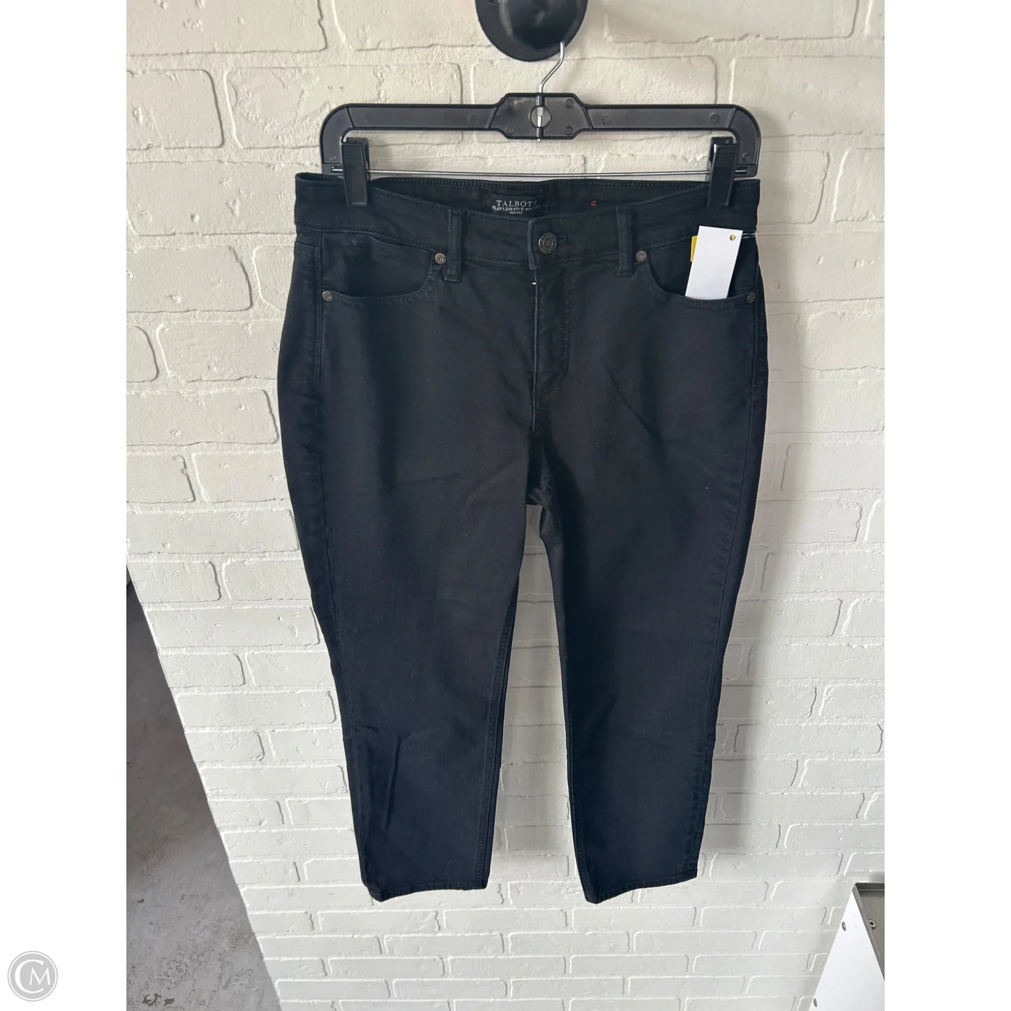 Jeans Skinny By Talbots In Black Denim, Size: 8p