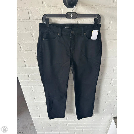 Jeans Skinny By Talbots In Black Denim, Size: 8p