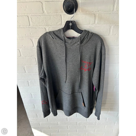 Sweatshirt Hoodie By Maurices In Grey, Size: L