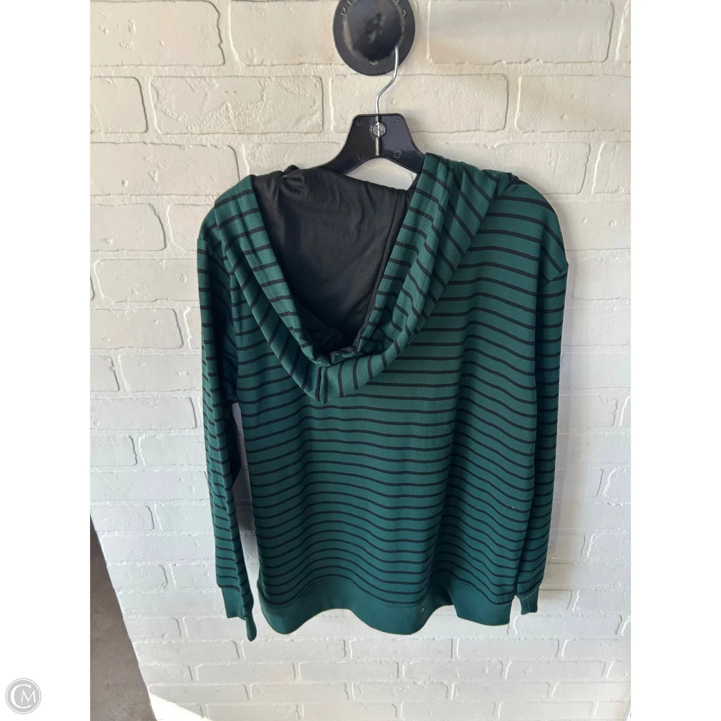 Sweatshirt Hoodie By Maurices In Black & Green, Size: L