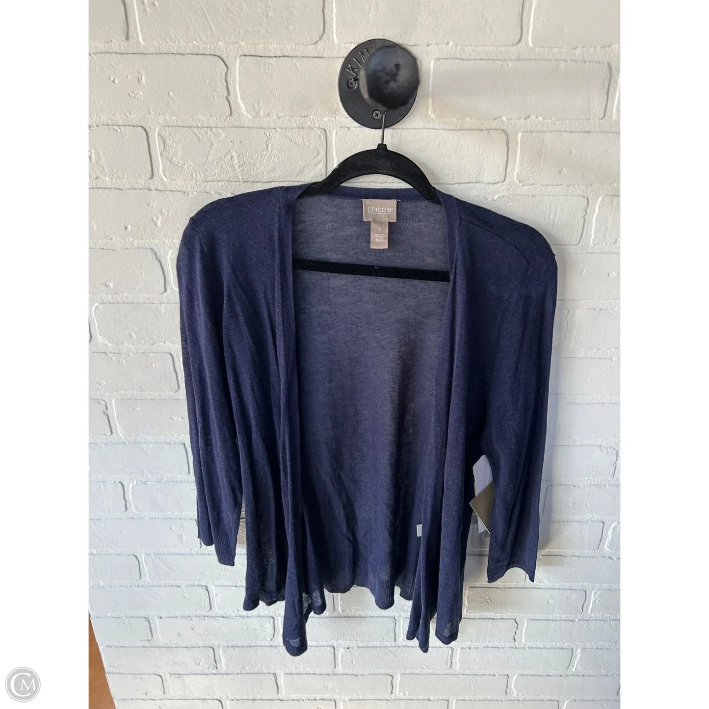 Sweater Cardigan By Chicos In Blue, Size: M