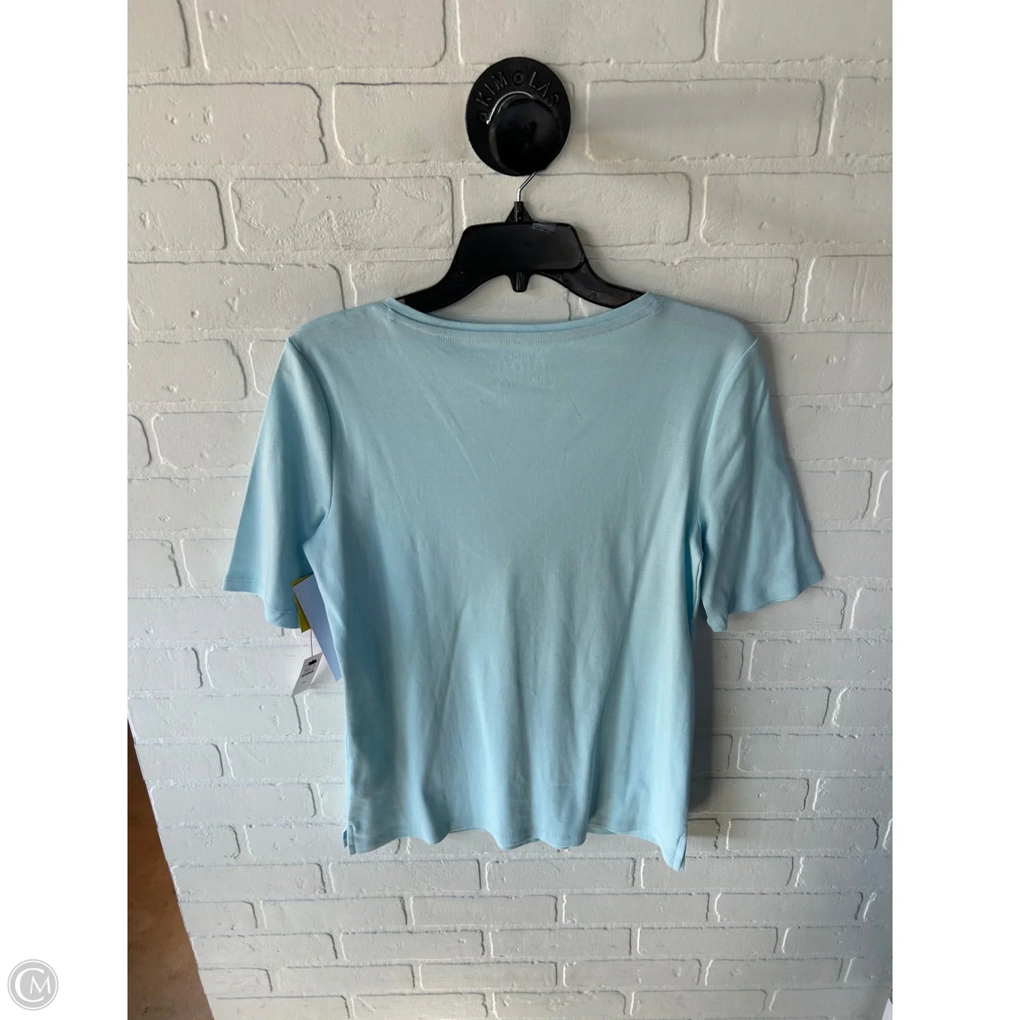 Top Short Sleeve Basic By Talbots In Blue, Size: M