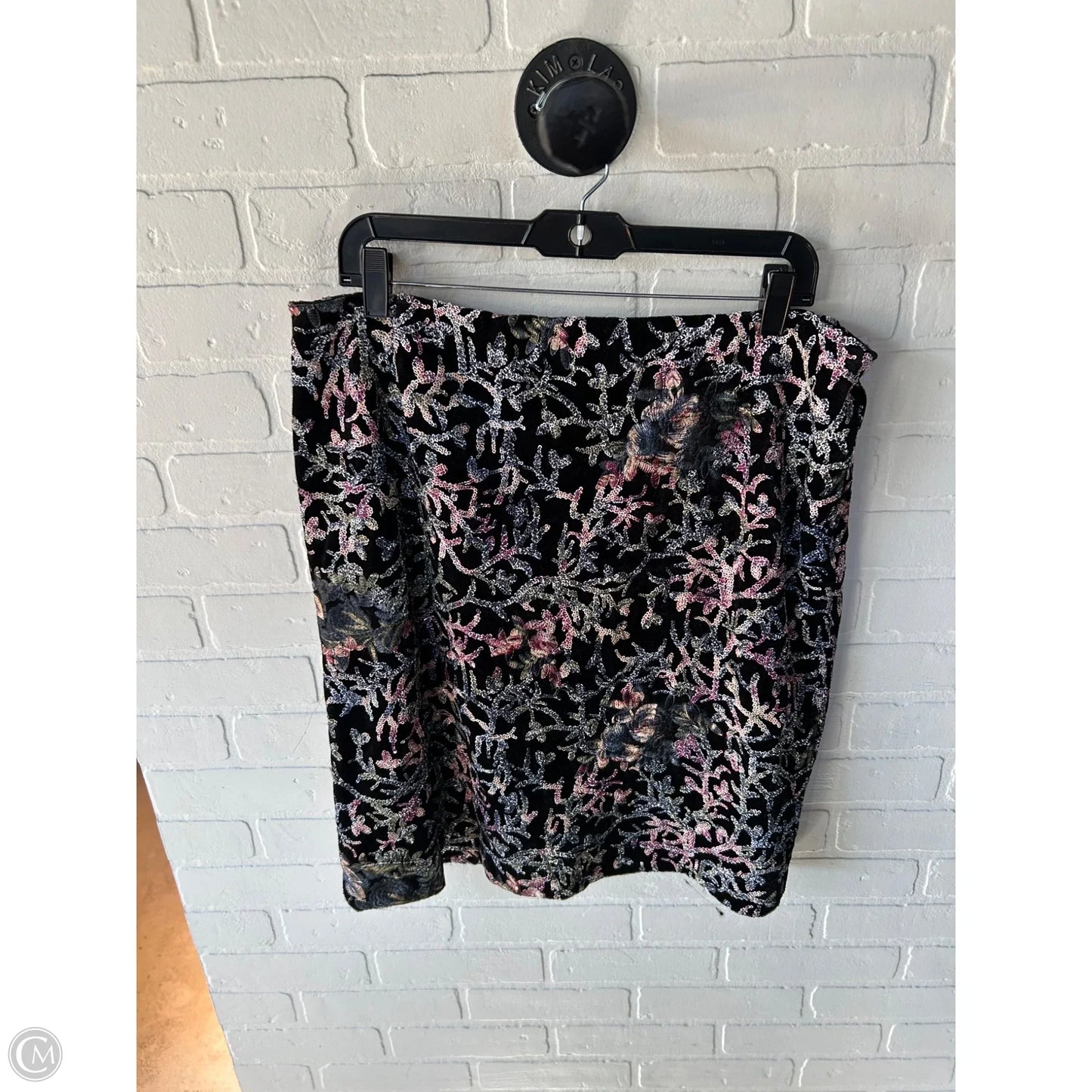 Skirt Midi By Tahari By Arthur Levine In Black, Size: 16