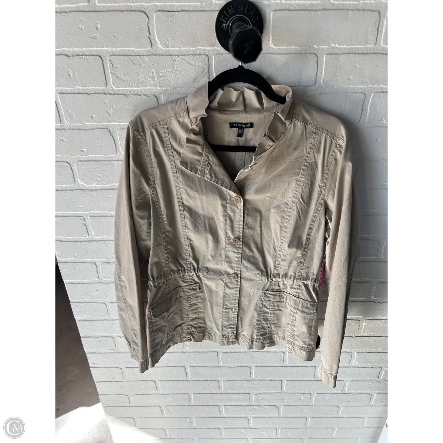 Jacket Other By Eileen Fisher In Tan, Size: L