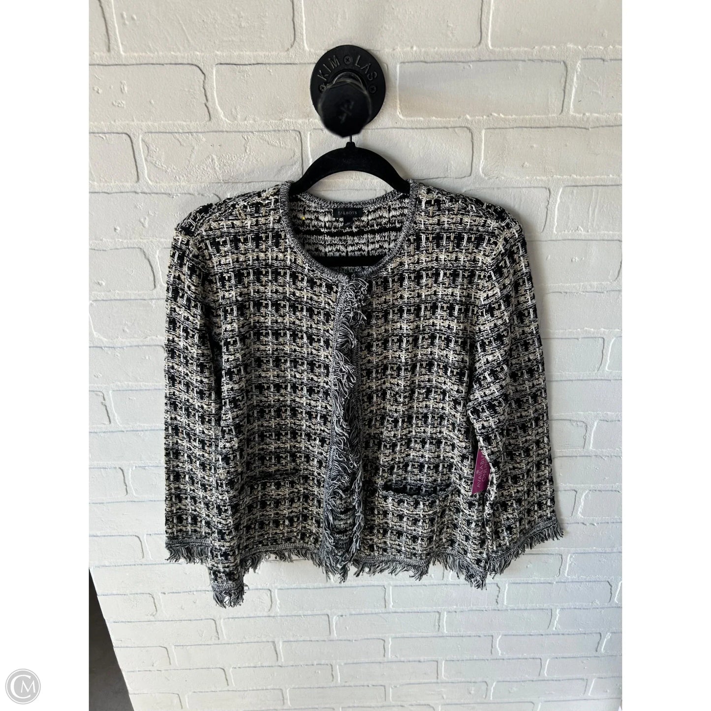 Blazer By Talbots In Black & White, Size: M