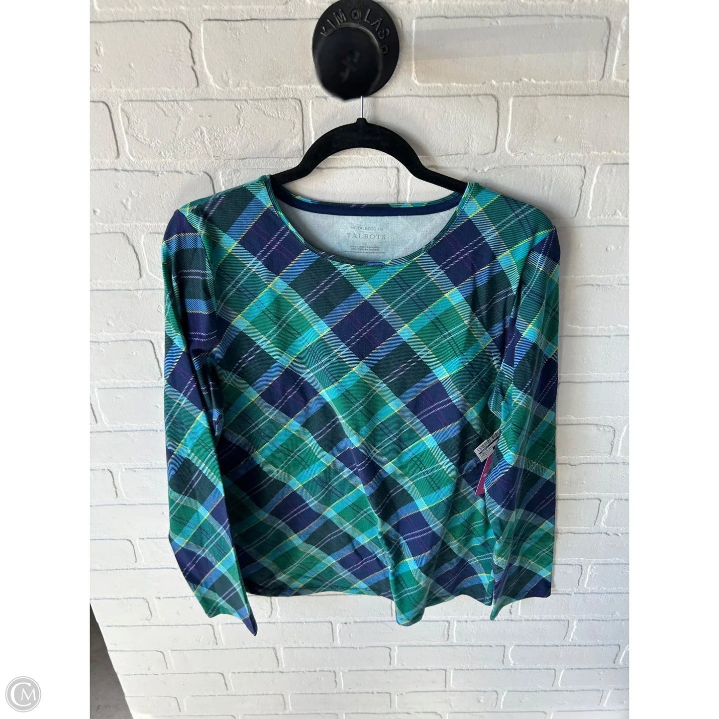 Top Long Sleeve By Talbots In Green & Purple, Size: L