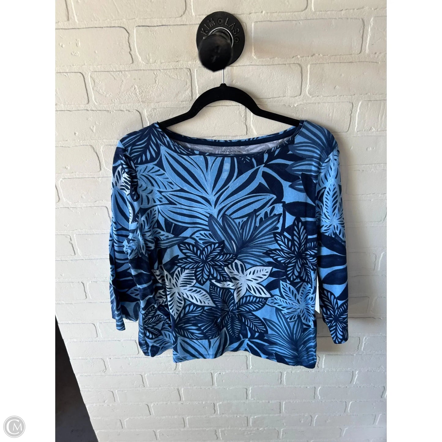 Top Long Sleeve By Talbots In Blue, Size: Xlp