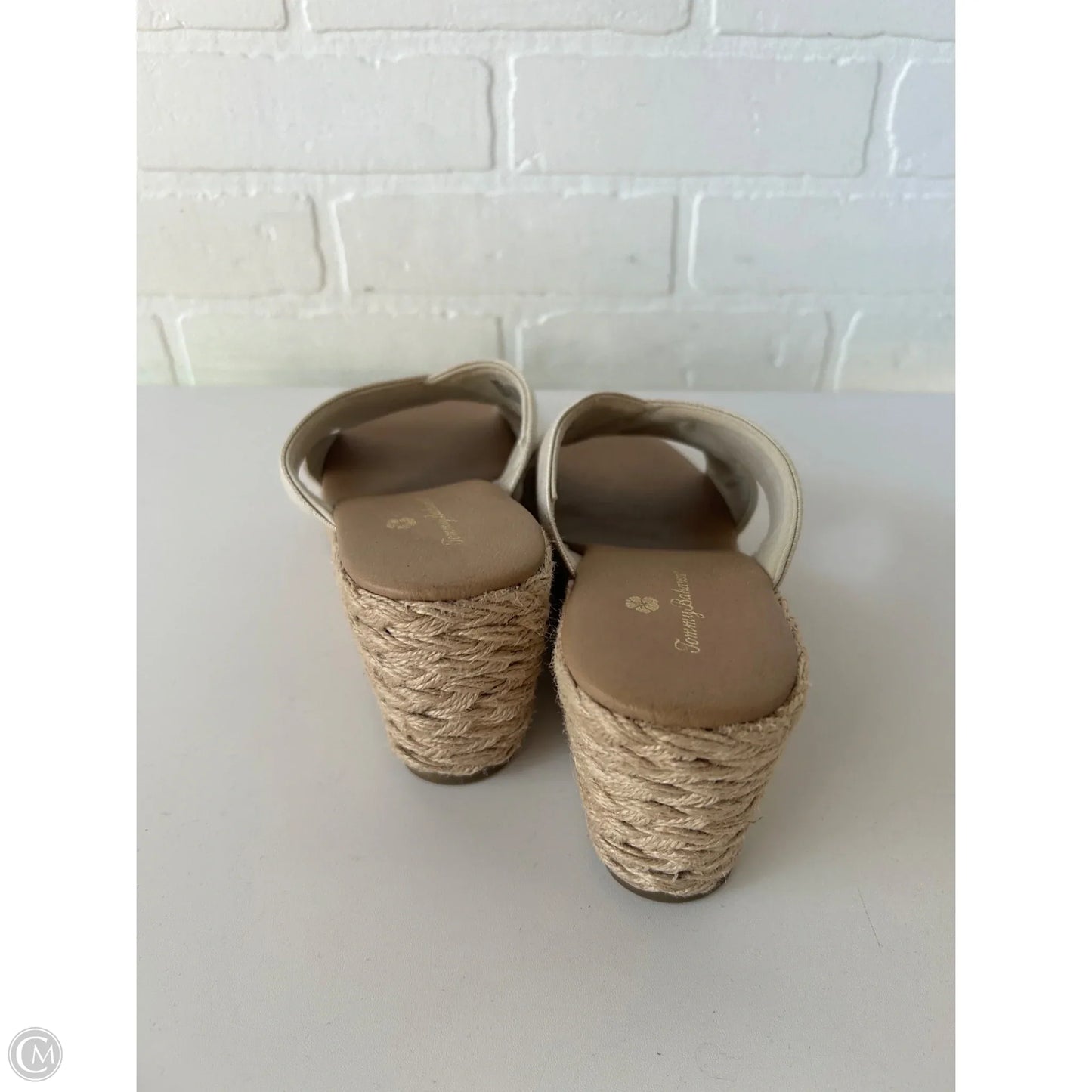 Sandals Heels Wedge By Tommy Bahama In Beige, Size: 10