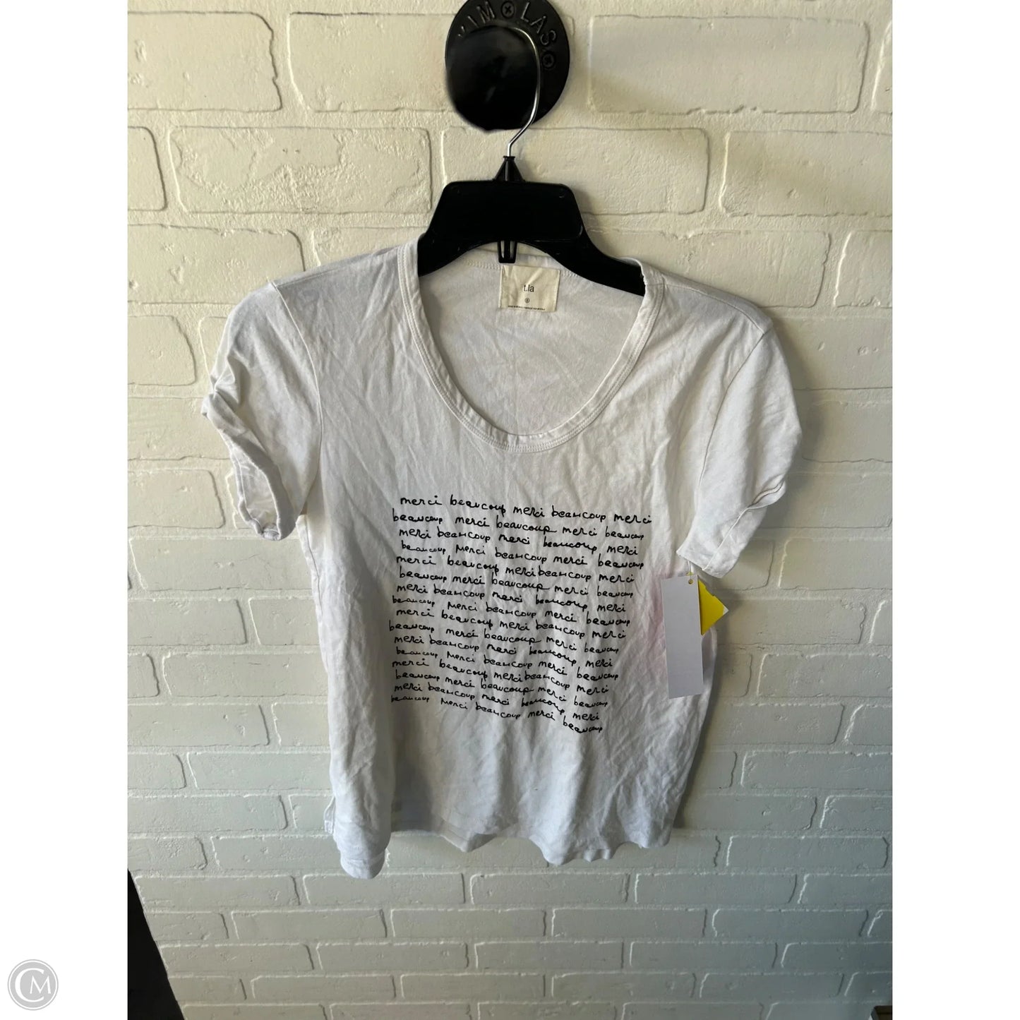 Top Short Sleeve By T.la In Cream, Size: S