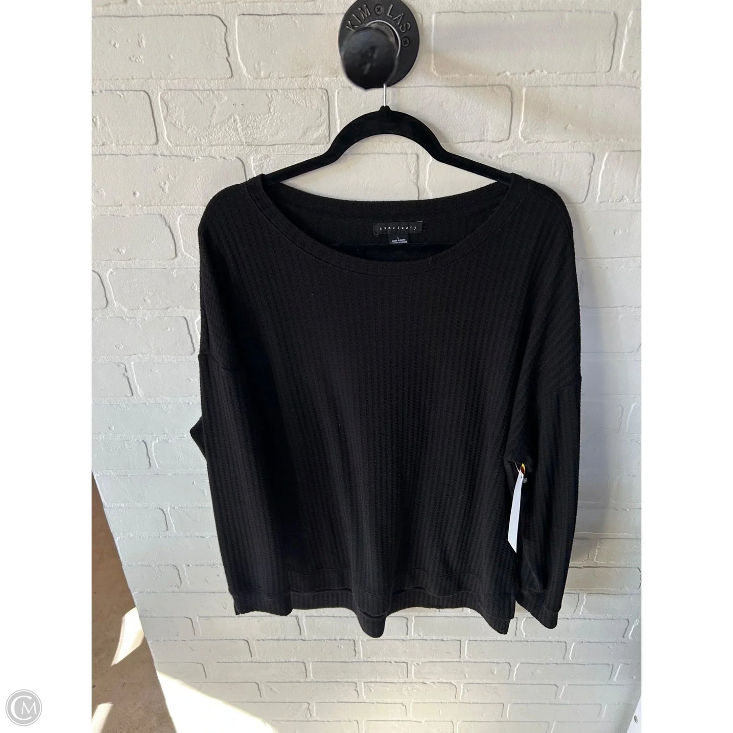 Top Long Sleeve By Sanctuary In Black, Size: L