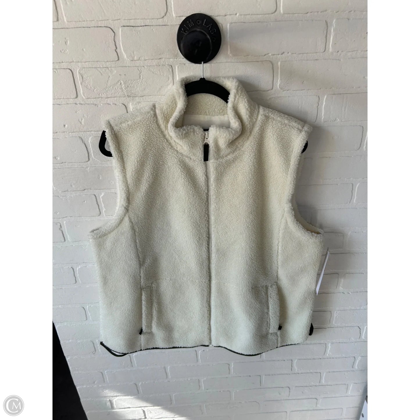 Vest Fleece By Talbots In Cream, Size: Xl