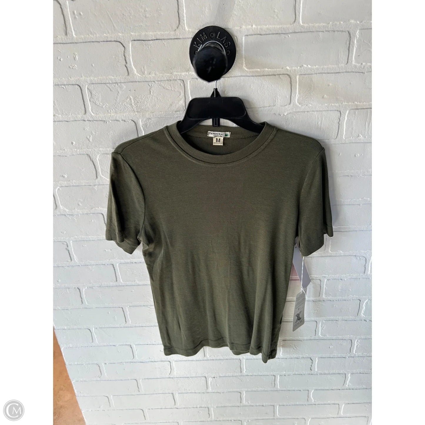 Top Short Sleeve Basic By Democracy In Green, Size: M