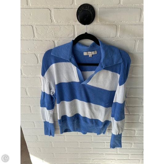 Sweater By Loft In Blue & White, Size: S