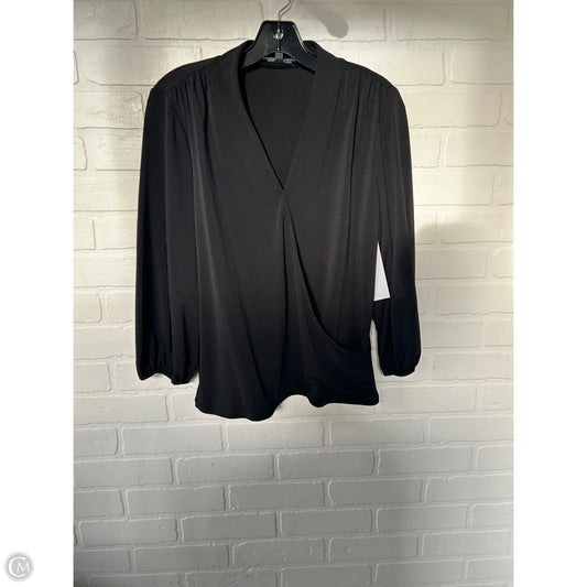 Top Long Sleeve By Adrianna Papell In Black, Size: M