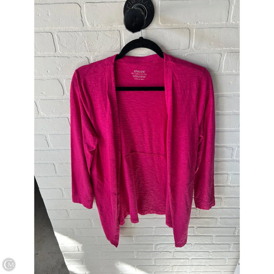 Cardigan By Chicos In Pink, Size: M