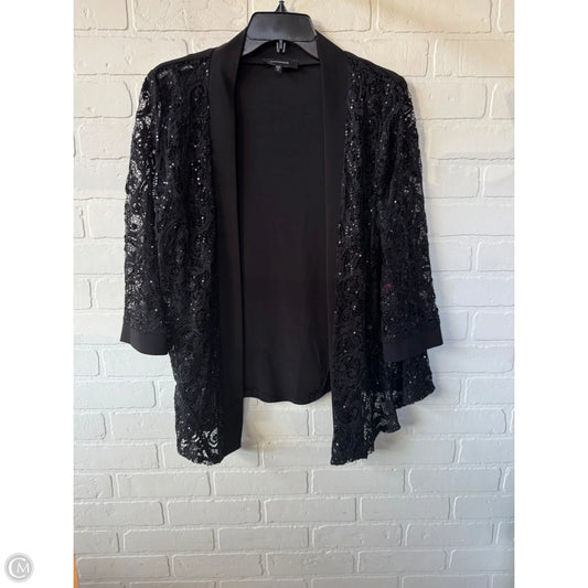Cardigan By R And M Richards In Black, Size: Xl