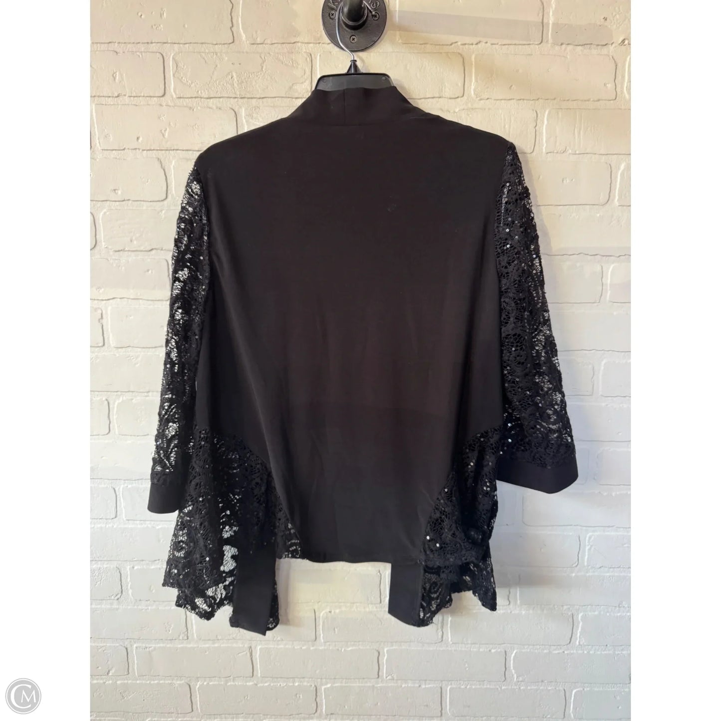 Cardigan By R And M Richards In Black, Size: Xl